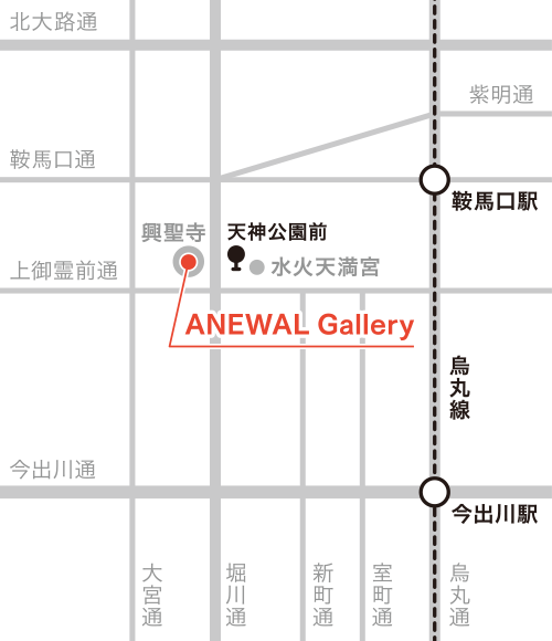 ANEWAL Galleryへの地図
